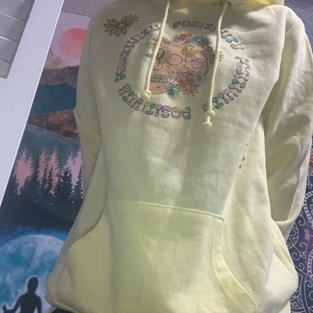 Bright yellow hoodie